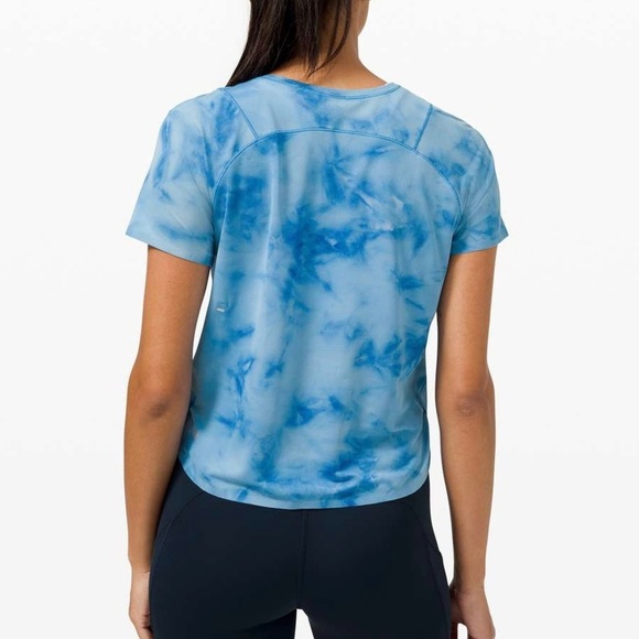 lululemon athletica Blue Tie-Dye Short Sleeve Tee - Picture 2 of 14